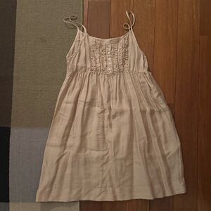 Cream-Pink Resortwear Dress